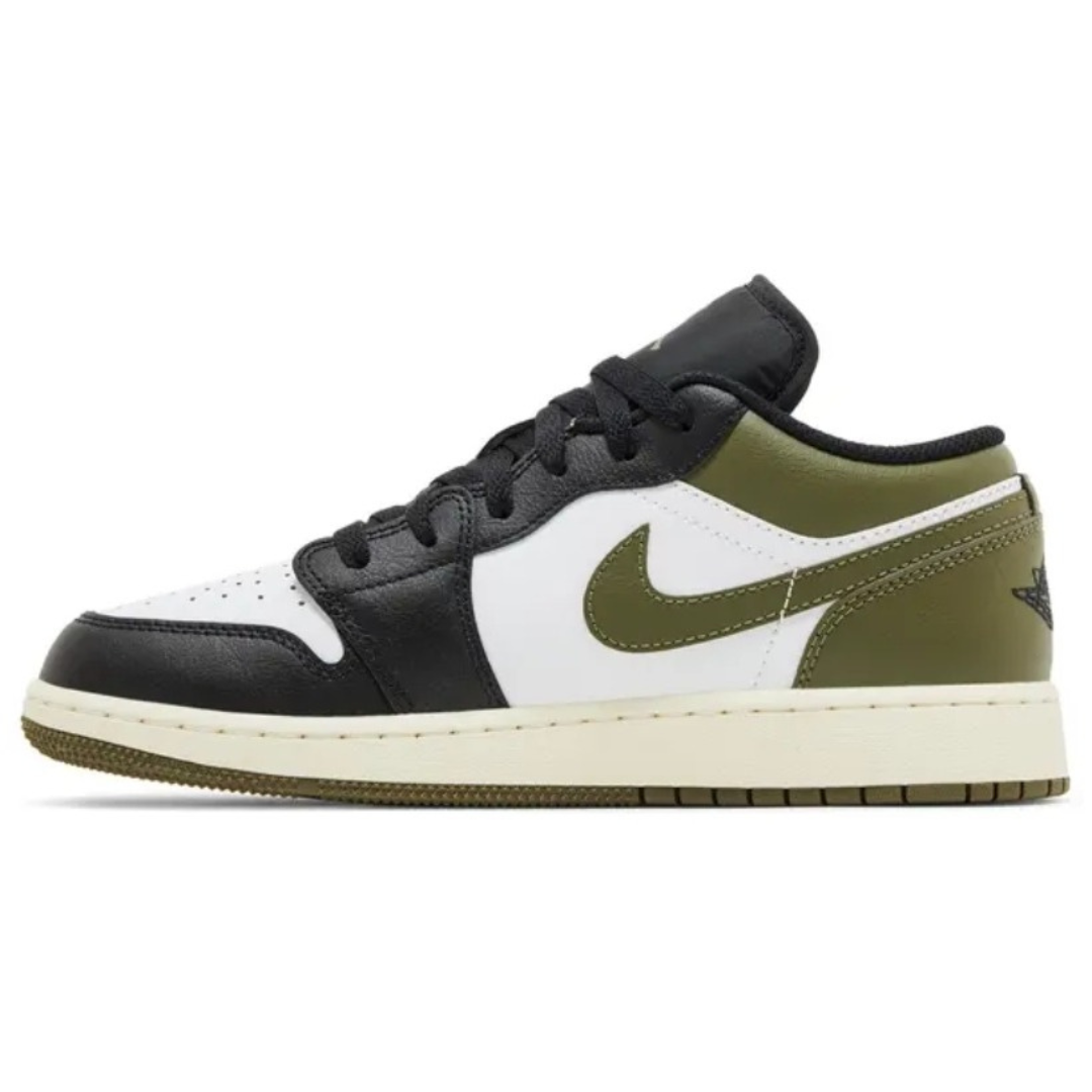 Air Jordan 1 Low 'Black Toe Medium Olive’