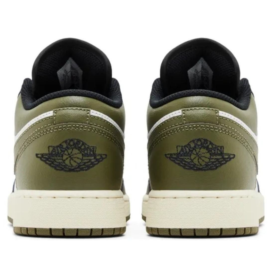 Air Jordan 1 Low 'Black Toe Medium Olive’