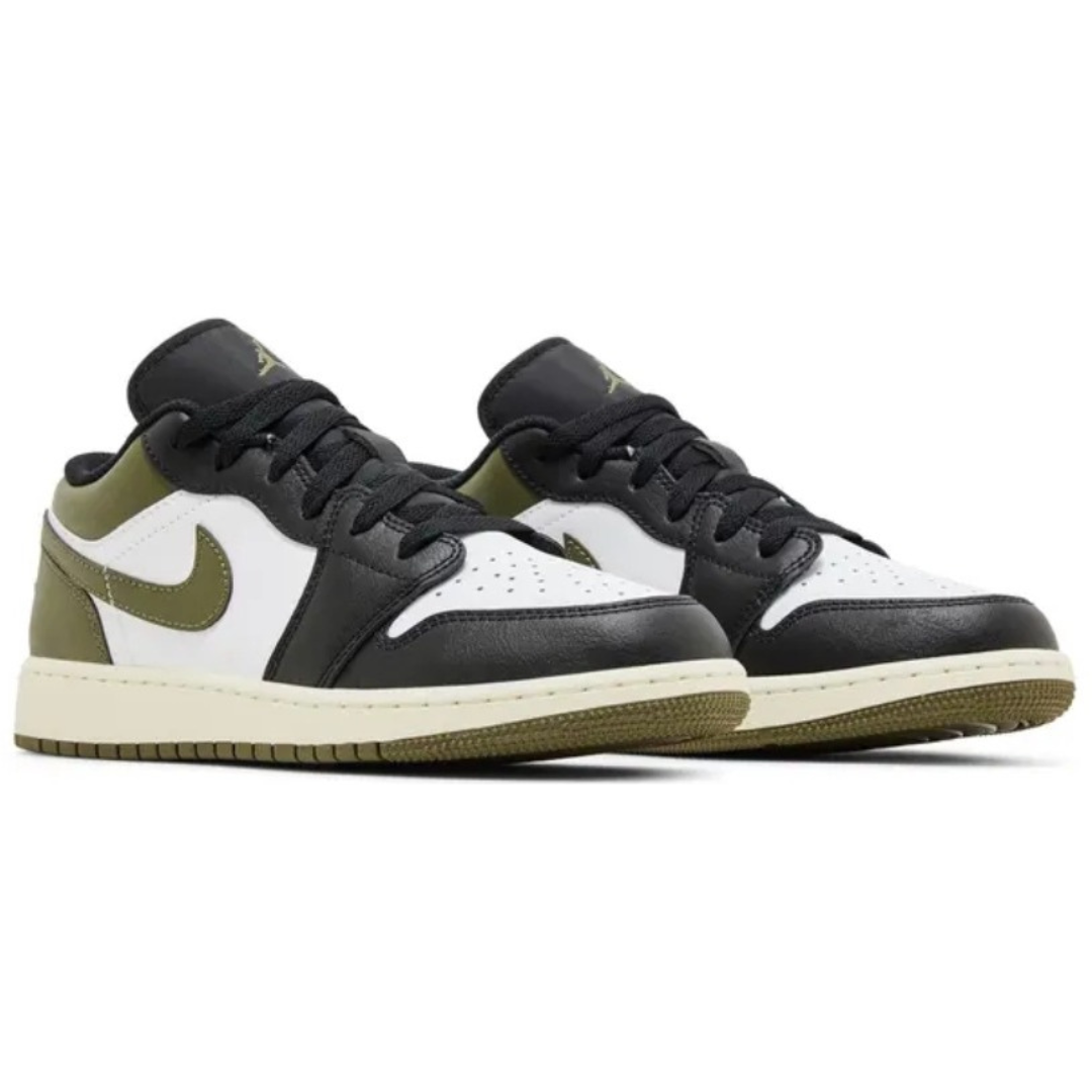 Air Jordan 1 Low 'Black Toe Medium Olive’